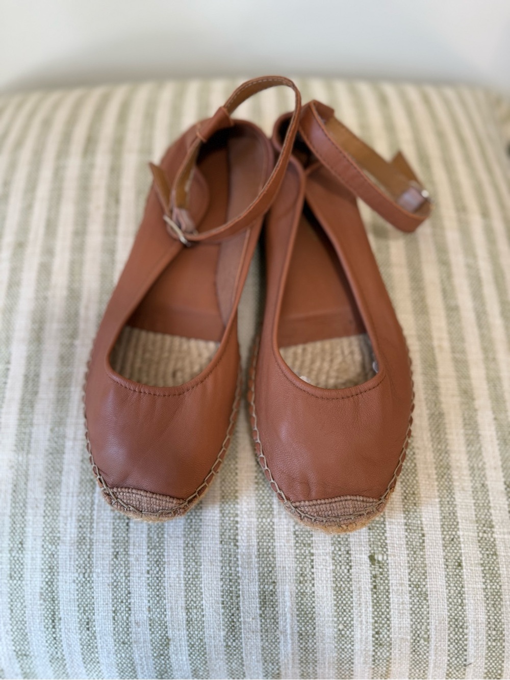 Free People Tan Leather Ankle-Strap Espadrilles - Picture 2 of 8